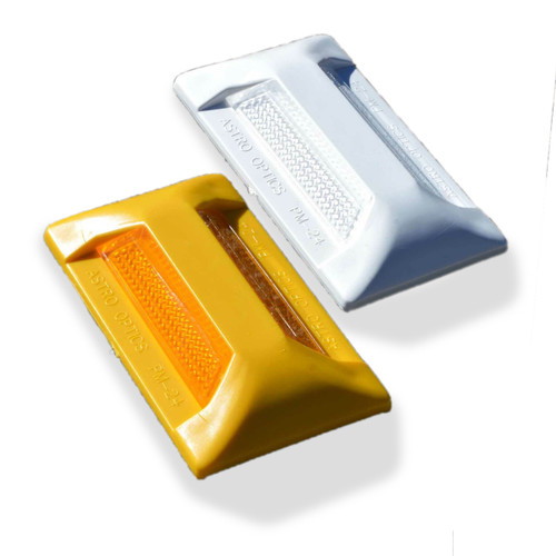 Removable Plastic Road Reflector 4" x 2.25"