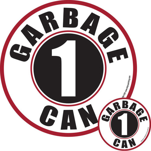 Garbage Can Floor Sign Custom Printed Identification Systems