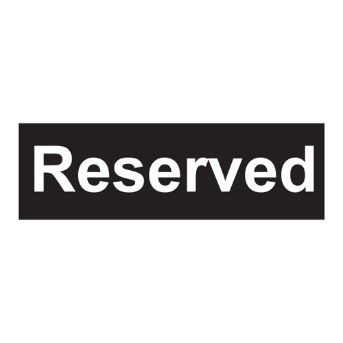 Reserved' Parking Marking Sign, 17" x 54"