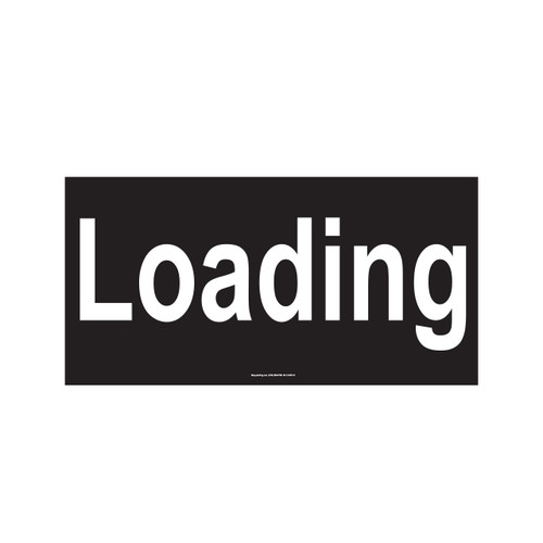 Loading' Pavement Marking Sign, 17" x 34"