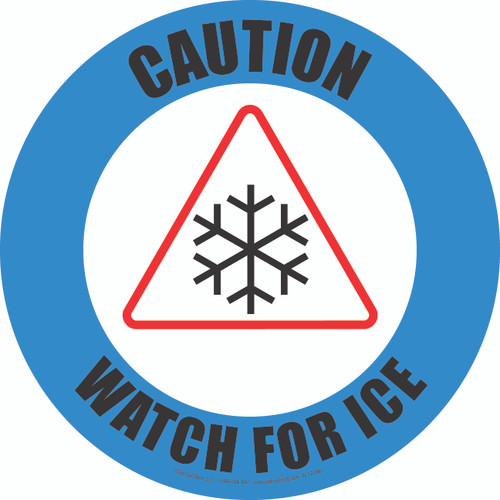 Caution May Be Slippery - Icy Area Floor Sign