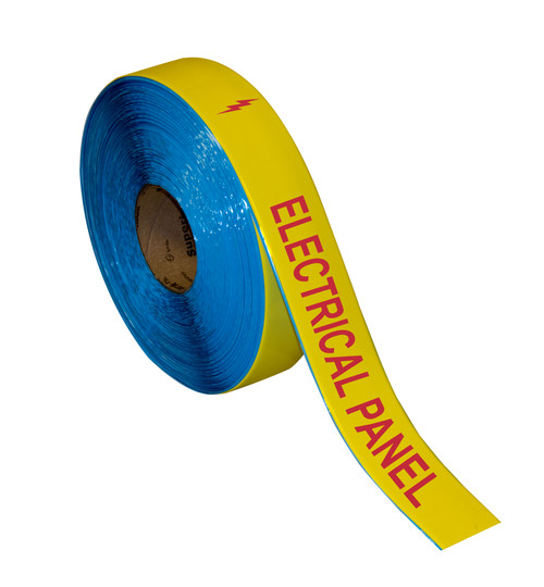 Superior Mark® Repeating Message Floor Tape - "ELECTRICAL PANEL / DO NOT BLOCK" Yellow