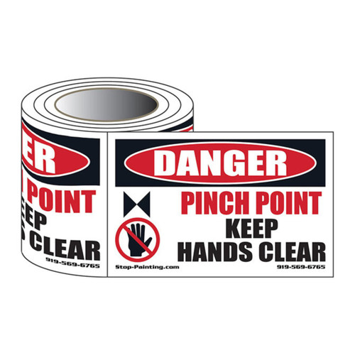 Pinch Point Hands Clear Safety Labels