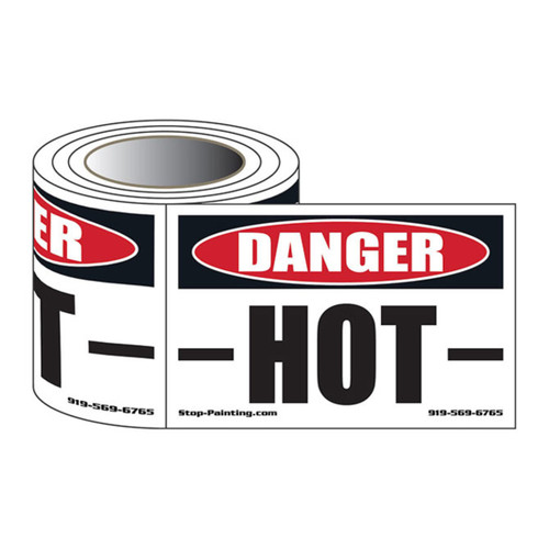 Danger Hot Safety Labels