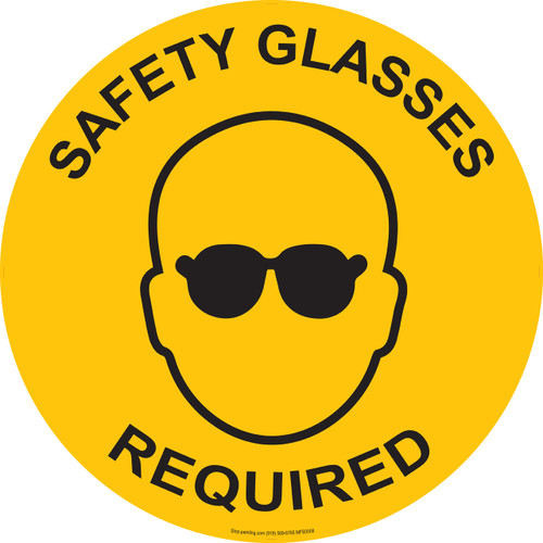 Safety Glasses Floor Sign