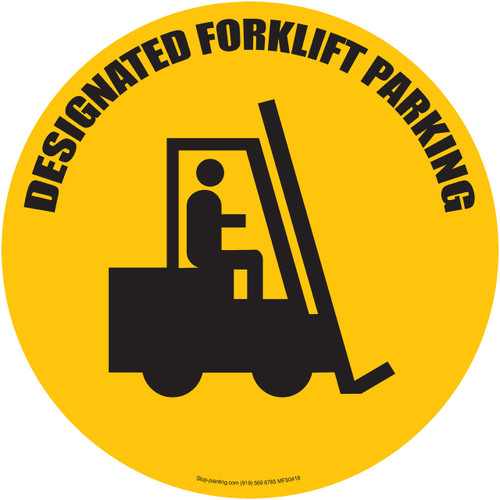 Designated Forklift Parking Floor Sign