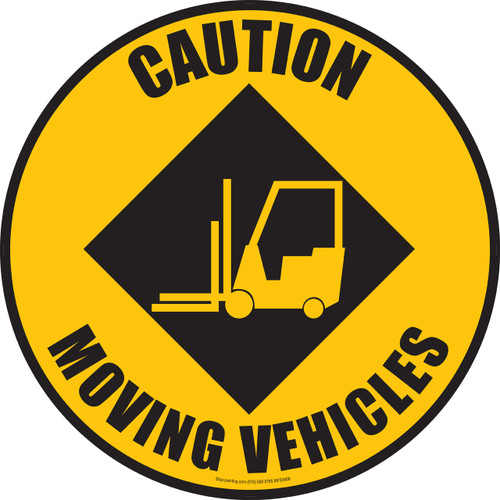 Caution - Moving Vehicle Floor Sign