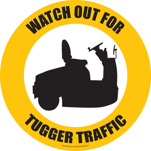 Watch Out For Tugger Traffic Floor Sign
