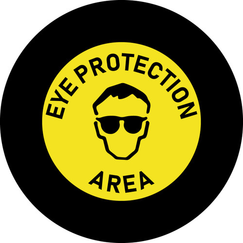 Eye Protection -Yellow Bkgd, Blk Text