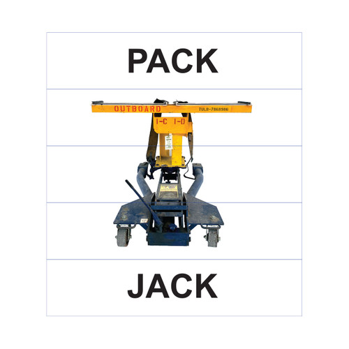 Pack Jack Superior Mark® Floor Sign - 18" x 20" - BlackText/White Bkgd/Yellow-Blue Jack (5 Pieces)
