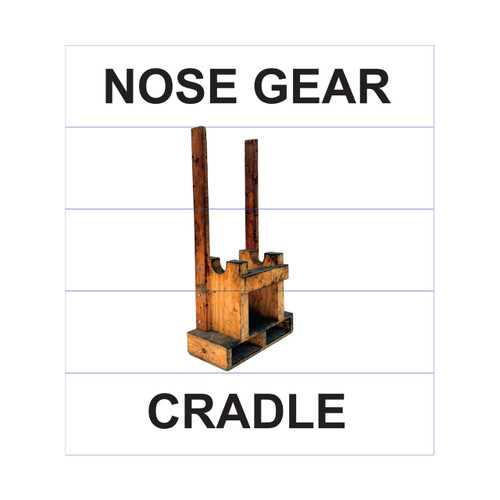 Nose Gear Cradle Superior Mark® Floor Sign - 18" x 20" - Black Text/White Bkgd (5 Pieces) 