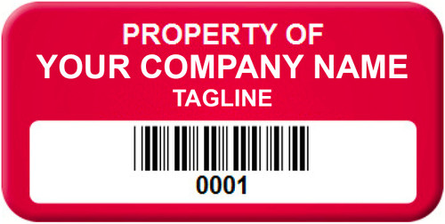 Custom Anodized Aluminum Asset Tags (Matte) - ¾” x 2” - 100 Tags/Pack