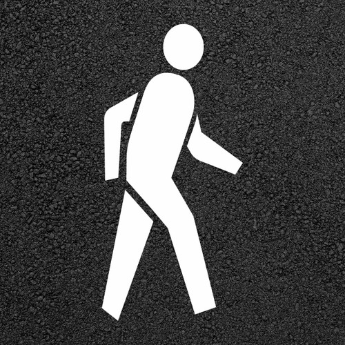 30" Pedestrian Crossing Symbol Stencil