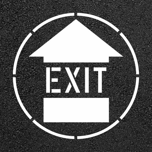 EXIT (with arrow) Stencil