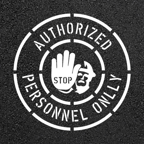 AUTHORIZED PERSONNEL ONLY Floor Stencil
