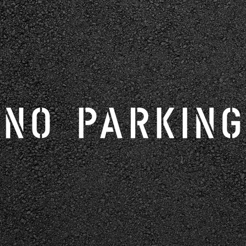 No Parking Stencil