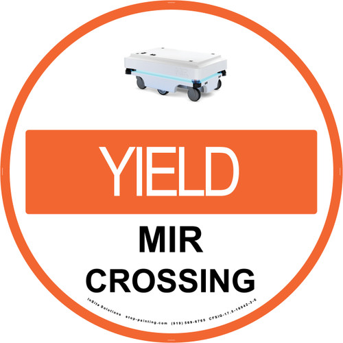 Yield MIR Crossing Floor Sign