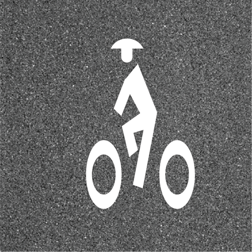 Bike Lane Marking with Helmet 2' x 4' (Pack of 3)