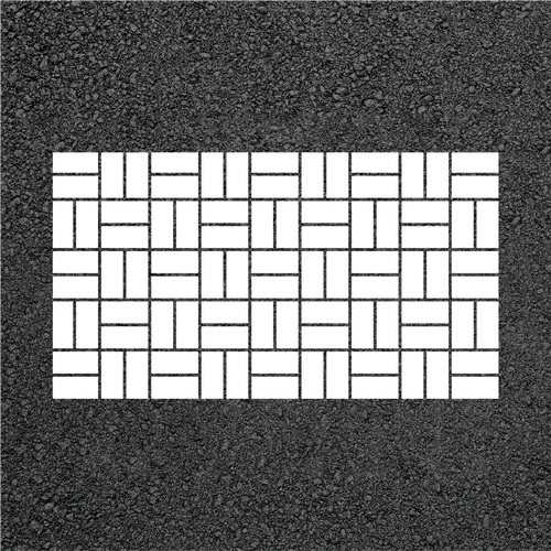 Basketweave Brick Stencil, 4 Pack